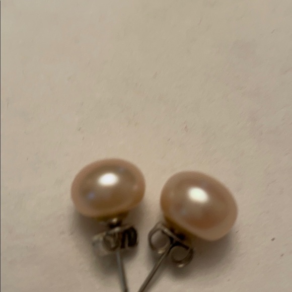 Vintage Jewelry - Vintage champagne genuine pearl earrings